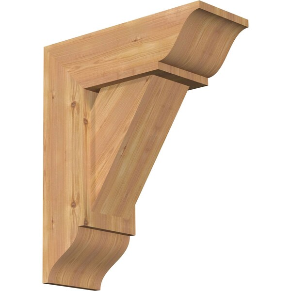 Ekena Millwork Traditional Traditional Smooth Bracket w/ Offset Brace, Western Red Cedar, 7 1/2"W x 20"D x 24"H BKT0806X20X24TRA01SWR - main